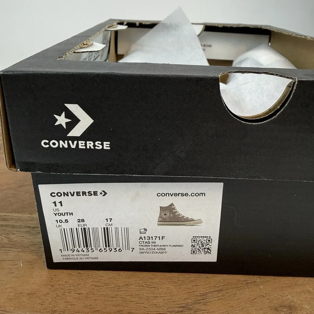 New Little‎ Kids Converse Chuck Taylor All Star High 'Starry' Sneaker Sz 11 C